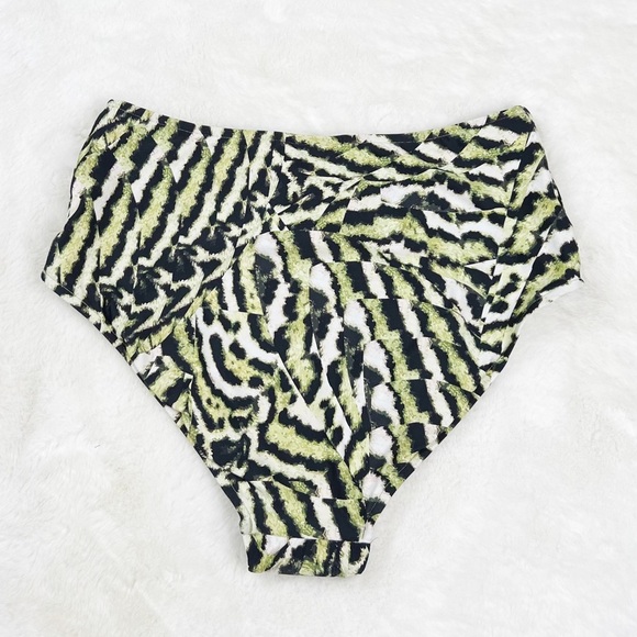 Seafolly Mandalay high-waist print bikini bottom with a cross-front detail - Picture 7 of 7